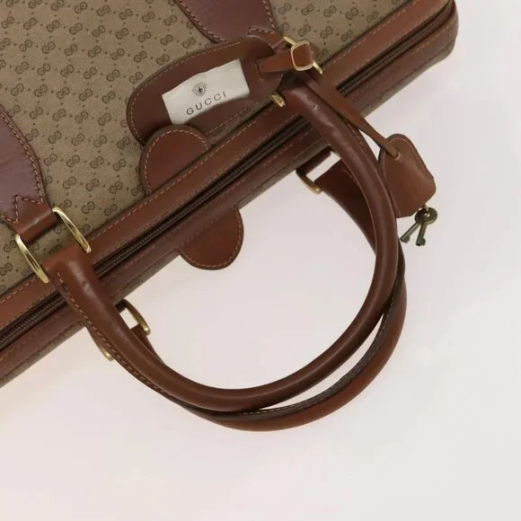 GUCCI Micro GG Supreme Boston Bag PVC Beige Gold - Picture 6 of 16